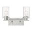 Sommerset 2 Light Vanity Fixture Brushed Nickel Finish w/ Clear Glass