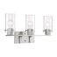 Sommerset 3 Light Vanity Fixture Brushed Nickel Finish w/ Clear Glass