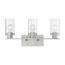Sommerset 3 Light Vanity Fixture Brushed Nickel Finish w/ Clear Glass