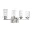 Sommerset 4 Light Vanity Fixture Brushed Nickel Finish w/ Clear Glass