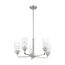 Sommerset 5 Light Chandelier Fixture Brushed Nickel Finish w/ Clear Glass