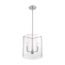 Sommerset 3 Light Pendant Fixture Brushed Nickel Finish w/ Clear Glass