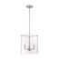 Sommerset 3 Light Pendant Fixture Brushed Nickel Finish w/ Clear Glass