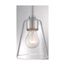 Bransel 1 Light Mini Pendant Fixture Brushed Nickel Finish w/ Clear Seeded Glass
