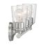Bransel 3 Light Vanity Fixture Brushed Nickel Finish w/ Clear Seeded Glass