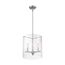 Bransel 3 Light Pendant Fixture Brushed Nickel Finish w/ Clear Seeded Glass