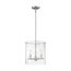 Bransel 3 Light Pendant Fixture Brushed Nickel Finish w/ Clear Seeded Glass