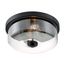 Sommerset 2 Light Flush Mount Fixture Matte Black Finish w/ Clear Glass