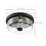 Sommerset 2 Light Flush Mount Fixture Matte Black Finish w/ Clear Glass