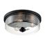Sommerset 3 Light Flush Mount Fixture Matte Black Finish w/ Clear Glass