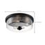 Sommerset 3 Light Flush Mount Fixture Matte Black Finish w/ Clear Glass