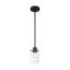 Sommerset 1 Light Mini Pendant Fixture Matte Black Finish w/ Clear Glass