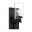 Sommerset 1 Light Vanity Fixture Matte Black Finish w/ Clear Glass