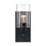 Sommerset 1 Light Vanity Fixture Matte Black Finish w/ Clear Glass