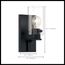 Sommerset 1 Light Vanity Fixture Matte Black Finish w/ Clear Glass