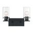 Sommerset 2 Light Vanity Fixture Matte Black Finish w/ Clear Glass