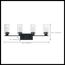 Sommerset 4 Light Vanity Fixture Matte Black Finish w/ Clear Glass