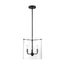 Sommerset 3 Light Pendant Fixture Matte Black Finish w/ Clear Glass