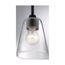 Bransel 1 Light Mini Pendant Fixture Matte Black Finish w/ Clear Seeded Glass