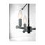 Bransel 3 Light Pendant Fixture Matte Black Finish w/ Clear Seeded Glass