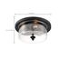 Bransel 3 Light Flush Mount Fixture Matte Black Finish w/ Clear Seeded Glass