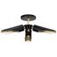 Marc 3 Light Pendant Matte Black Finish Gold Accents