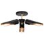 Marc 3 Light Pendant Matte Black Finish Gold Accents