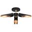 Marc 3 Light Pendant Matte Black Finish Gold Accents