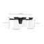 Caleta 3 Light Vanity Fixture Black Finish w/ Frosted Cylindrical Glass