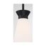 Caleta 1 Light Mini Pendant Fixture Black Finish w/ Frosted Cylindrical Glass