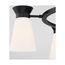 Caleta 5 Light Chandelier Fixture Black Finish w/ Frosted Cylindrical Glass