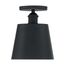 Motif 1 Light 7" Semi-Flush Black w/ Gold Accent