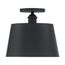 Motif 1 Light 10" Semi-Flush Black w/ Gold Accent