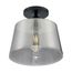 Motif 1 Light 10" Semi-Flush Black w/ Smoked Glass