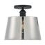 Motif 1 Light 10" Semi-Flush Black w/ Smoked Glass
