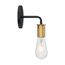 Ryder 1 Light Wall Sconce Fixture Black Finish w/ Brushed Brass Sockets