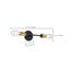 Ryder 2 Light Vanity Fixture Black Finish w/ Brushed Brass Sockets