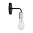 Ryder 1 Light Wall Sconce Fixture Black Finish w/ Polished Nickel Sockets