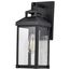 Corning 1 Light Medium Wall Lantern Matte Black w/ Clear Glass