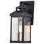 Corning 1 Light Medium Wall Lantern Matte Black w/ Clear Glass