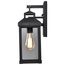 Corning 1 Light Medium Wall Lantern Matte Black w/ Clear Glass