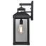 Corning 1 Light Large Wall Lantern Matte Black w/ Clear Glass