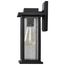 Sullivan 1 Light Medium Wall Lantern Matte Black w/ Clear Seeded Glass