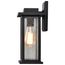 Sullivan 1 Light Medium Wall Lantern Matte Black w/ Clear Seeded Glass