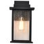 Sullivan 1 Light Medium Wall Lantern Matte Black w/ Clear Seeded Glass