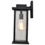 Sullivan 1 Light Large Wall Lantern Matte Black w/ Clear Seeded Glass
