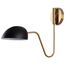 Trilby 1 Light Wall Sconce Matte Black w/ Burnished Brass
