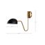Trilby 1 Light Wall Sconce Matte Black w/ Burnished Brass
