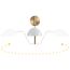 Trilby 1 Light Wall Sconce Matte White w/ Burnished Brass