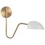 Trilby 1 Light Wall Sconce Matte White w/ Burnished Brass